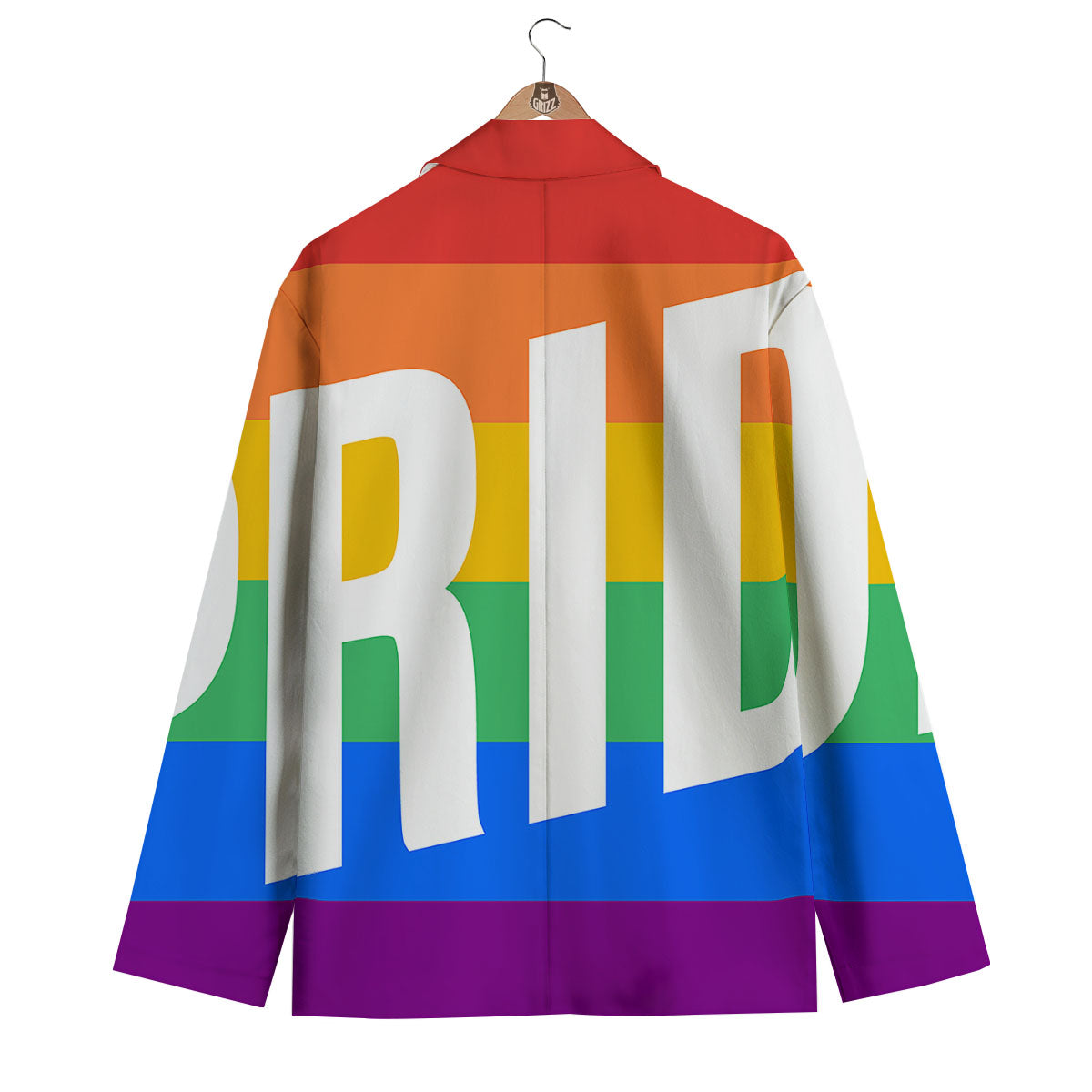 LGBT Pride Flag Pattern Print Men's Blazer-grizzshop