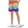 LGBT Pride Flag Pattern Print Men's Gym Shorts-grizzshop