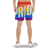 LGBT Pride Flag Pattern Print Men's Gym Shorts-grizzshop