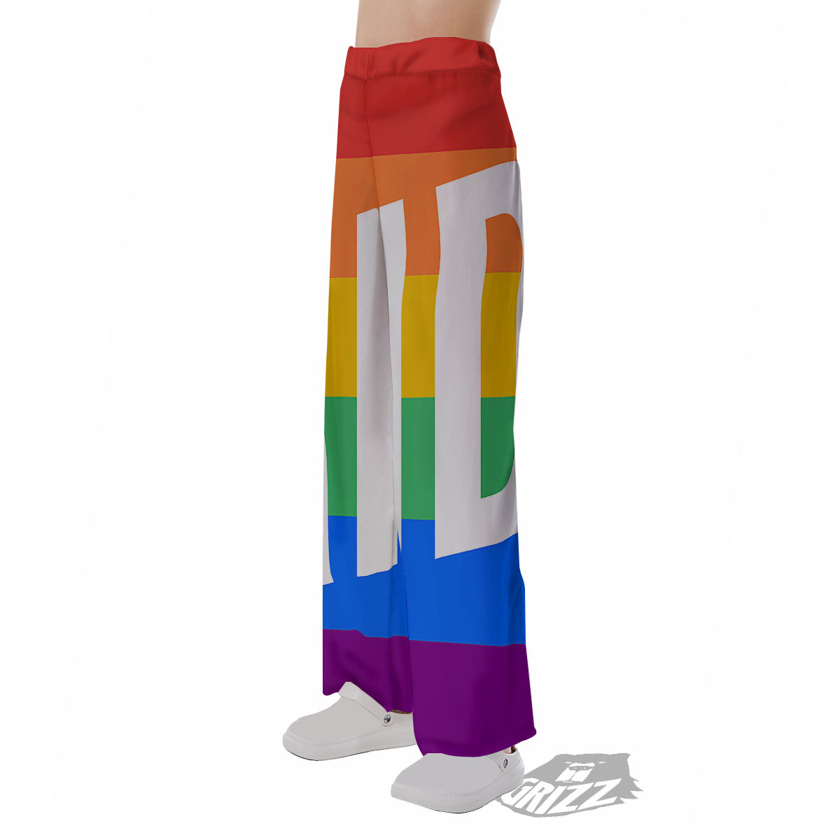 LGBT Pride Flag Pattern Print Pajama Pants-grizzshop