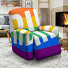 LGBT Pride Flag Pattern Print Recliner Slipcover-grizzshop