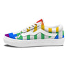 LGBT Pride Flag Pattern Print Skate Shoes-grizzshop