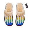 LGBT Pride Flag Pattern Print Slippers-grizzshop