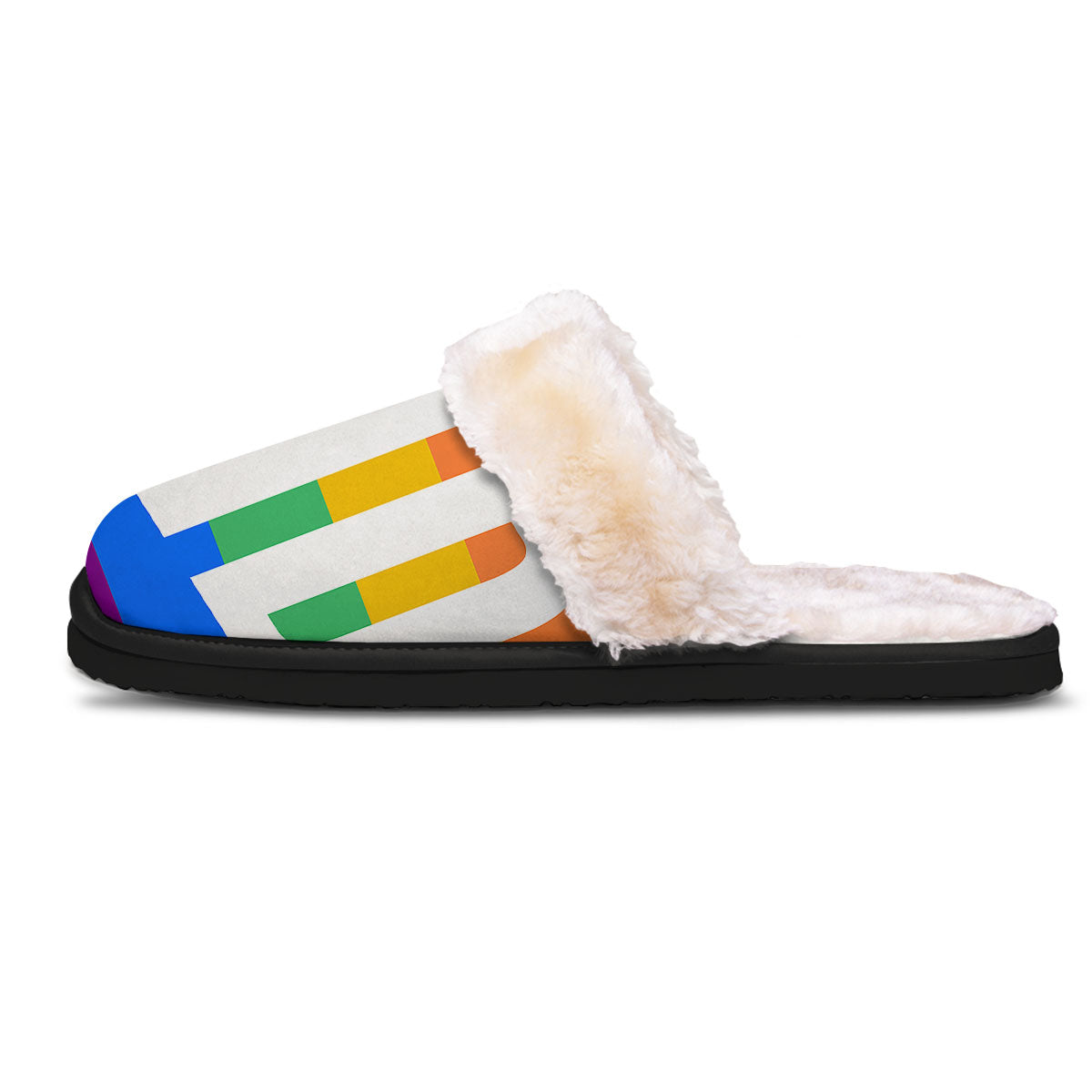 LGBT Pride Flag Pattern Print Slippers-grizzshop