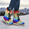 LGBT Pride Flag Pattern Print Snow Boots-grizzshop