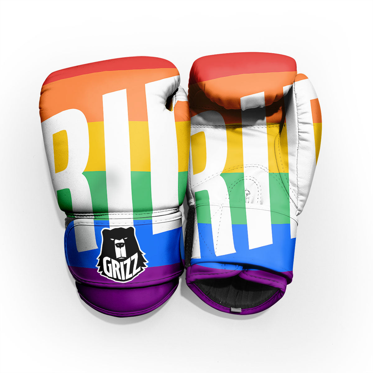 LGBT Pride Flag Pattern Print Pro Boxing Glove