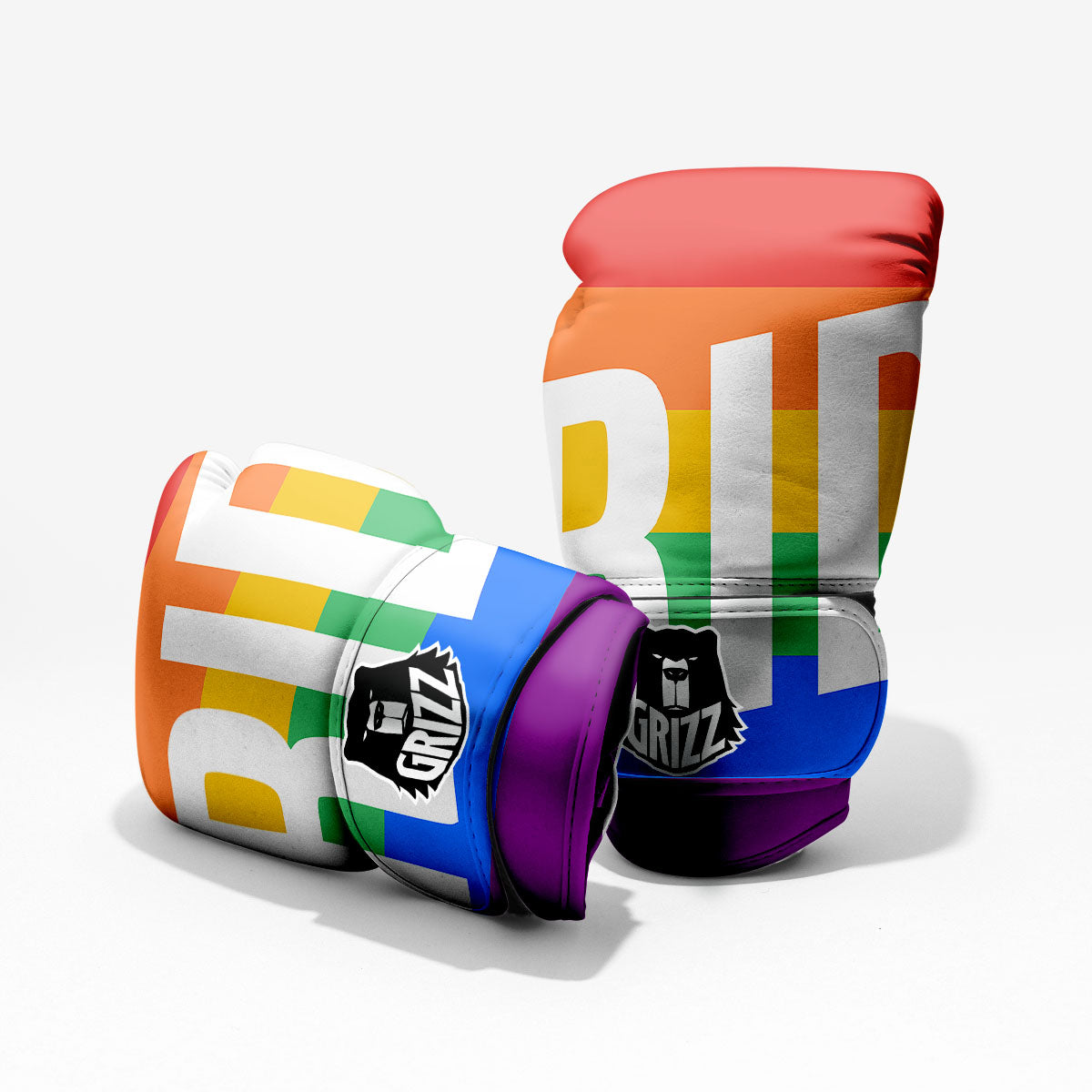 LGBT Pride Flag Pattern Print Pro Boxing Glove