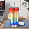 LGBT Pride Flag Pattern Print Tumbler-grizzshop