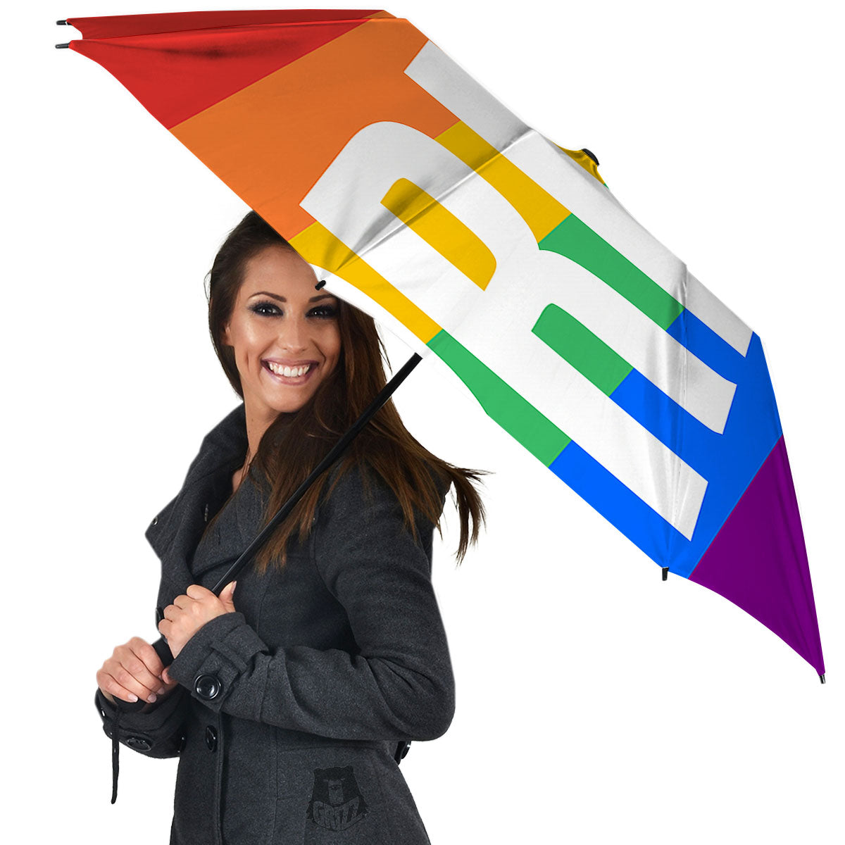 LGBT Pride Flag Pattern Print Umbrella-grizzshop