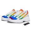 LGBT Pride Flag Pattern Print White Chunky Shoes-grizzshop