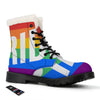 LGBT Pride Flag Pattern Print Winter Boots-grizzshop