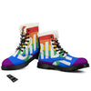 LGBT Pride Flag Pattern Print Winter Boots-grizzshop