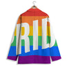 LGBT Pride Flag Pattern Print Women's Blazer-grizzshop