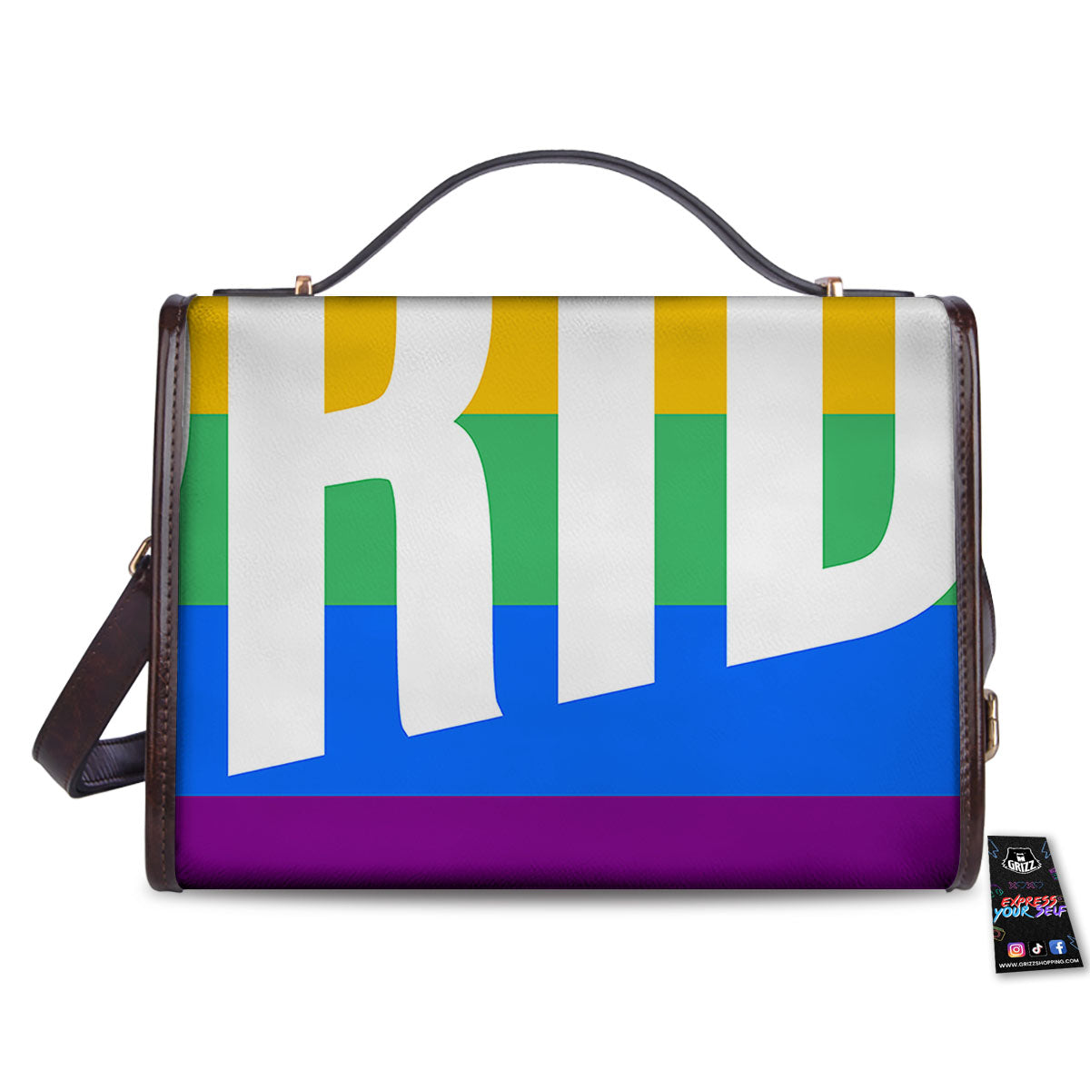 LGBT Pride Flag Pattern Print Women's Satchel Bag-grizzshop
