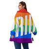 LGBT Pride Flag Pattern Print Women's Sherpa Jacket-grizzshop