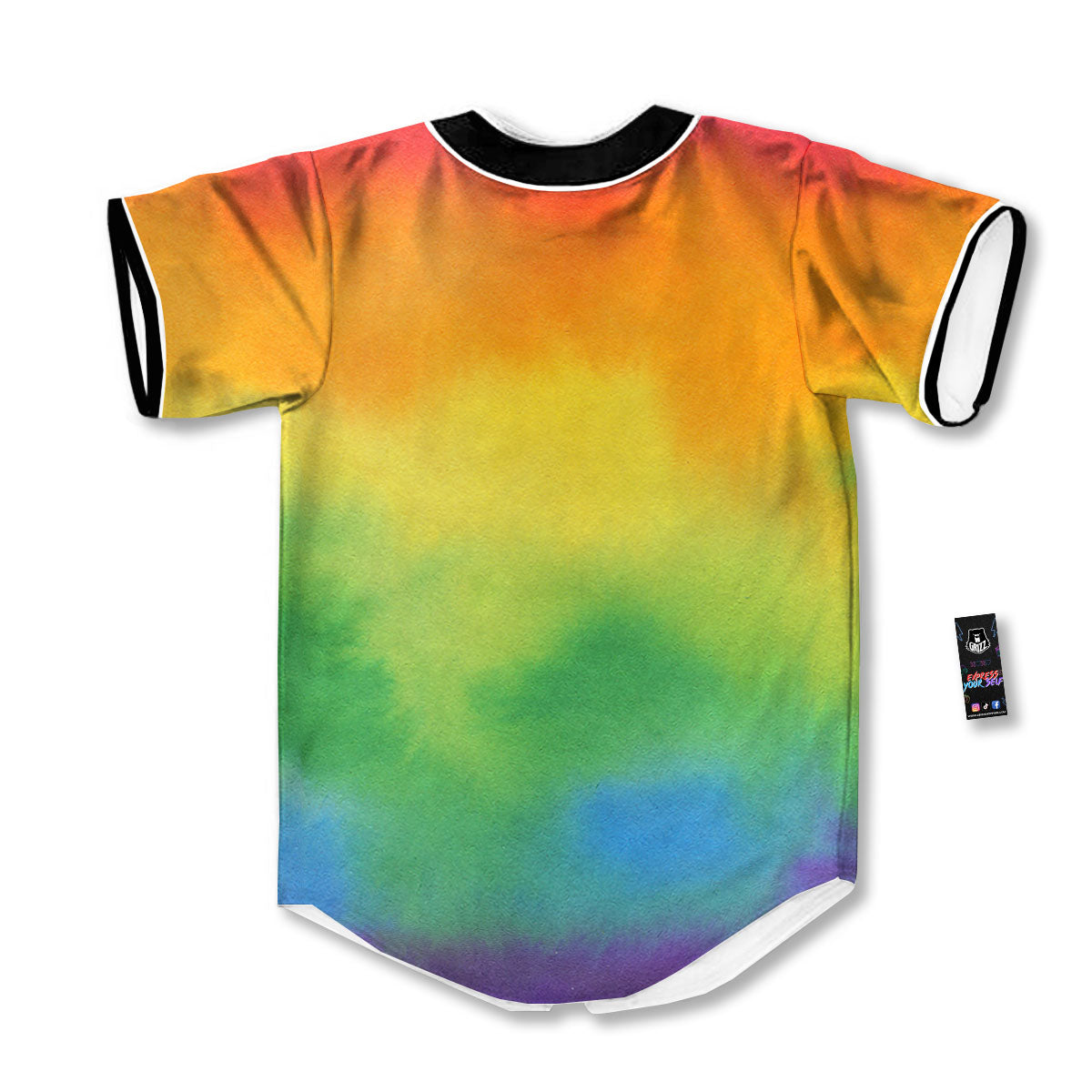 LGBT Pride Watercolor Rainbow Print Baseball Jersey-grizzshop