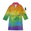 LGBT Pride Watercolor Rainbow Print Bathrobe-grizzshop