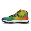 LGBT Pride Watercolor Rainbow Print Black Bball Shoes-grizzshop