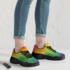 LGBT Pride Watercolor Rainbow Print Black Chunky Shoes-grizzshop