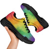 LGBT Pride Watercolor Rainbow Print Black Chunky Shoes-grizzshop