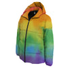 LGBT Pride Watercolor Rainbow Print Down Jacket-grizzshop