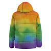 LGBT Pride Watercolor Rainbow Print Down Jacket-grizzshop