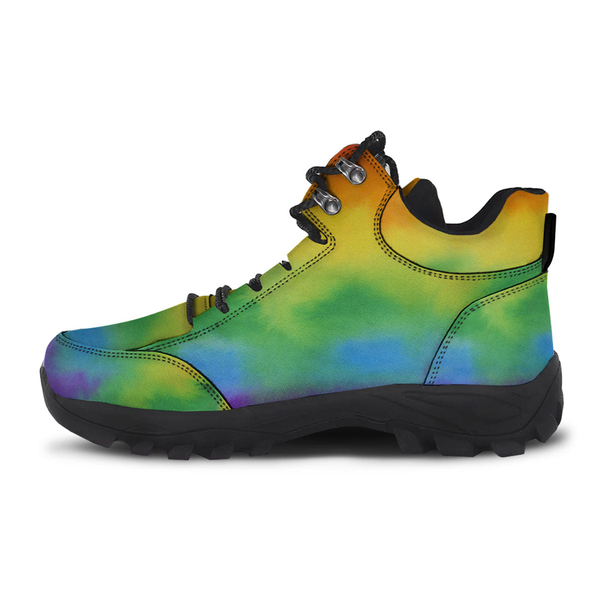 LGBT Pride Watercolor Rainbow Print Hiking Shoes-grizzshop