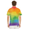 LGBT Pride Watercolor Rainbow Print Men's Golf Shirts-grizzshop