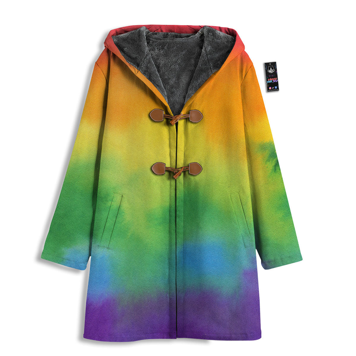 LGBT Pride Watercolor Rainbow Print Men's Windbreaker Jacket-grizzshop