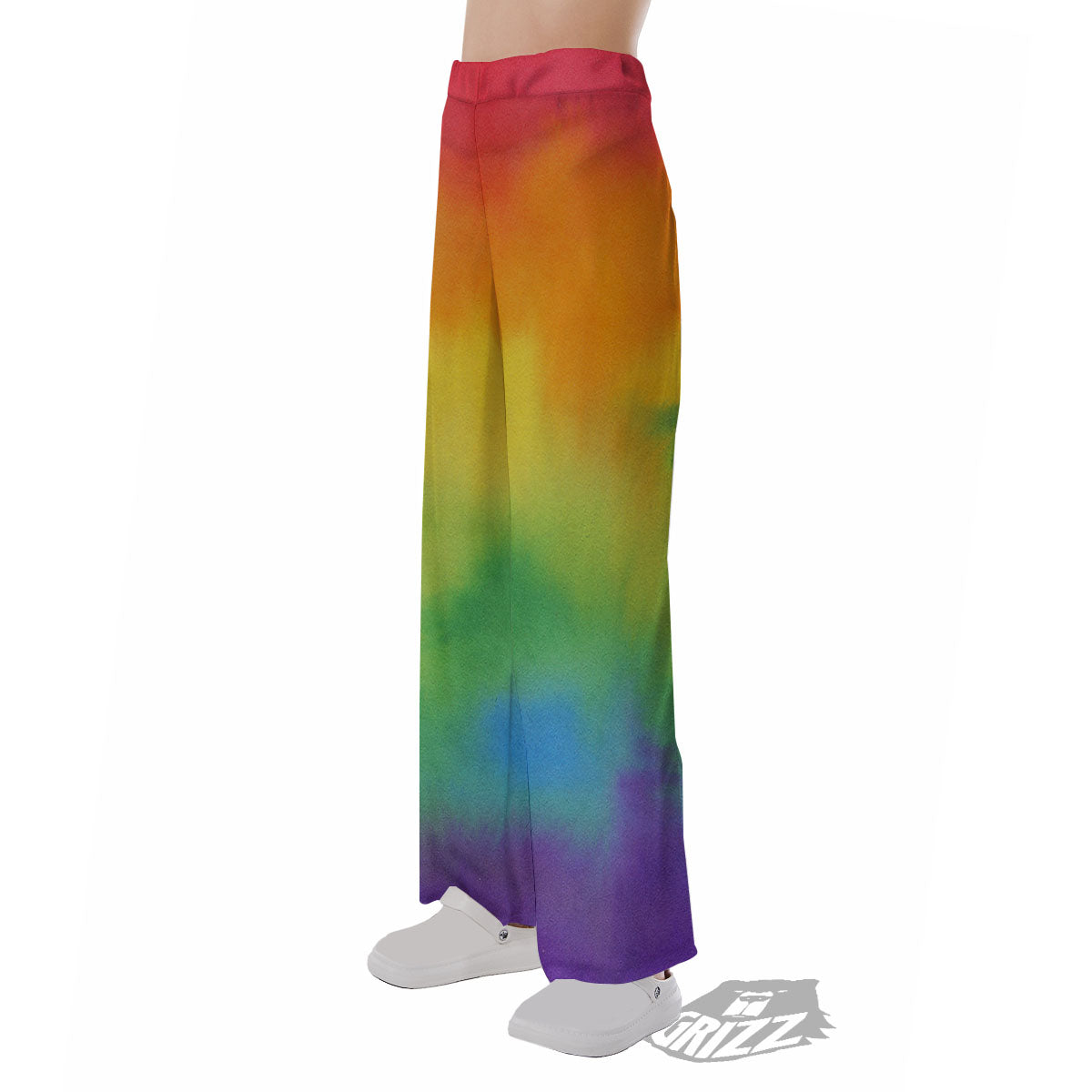 LGBT Pride Watercolor Rainbow Print Pajama Pants-grizzshop