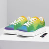 LGBT Pride Watercolor Rainbow Print Platform Shoes-grizzshop