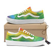 LGBT Pride Watercolor Rainbow Print Skate Shoes-grizzshop