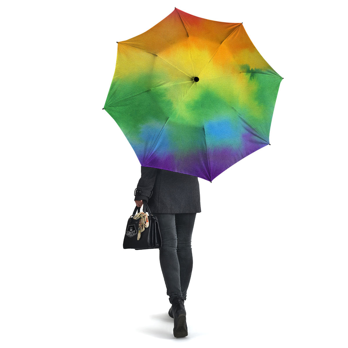 LGBT Pride Watercolor Rainbow Print Umbrella-grizzshop