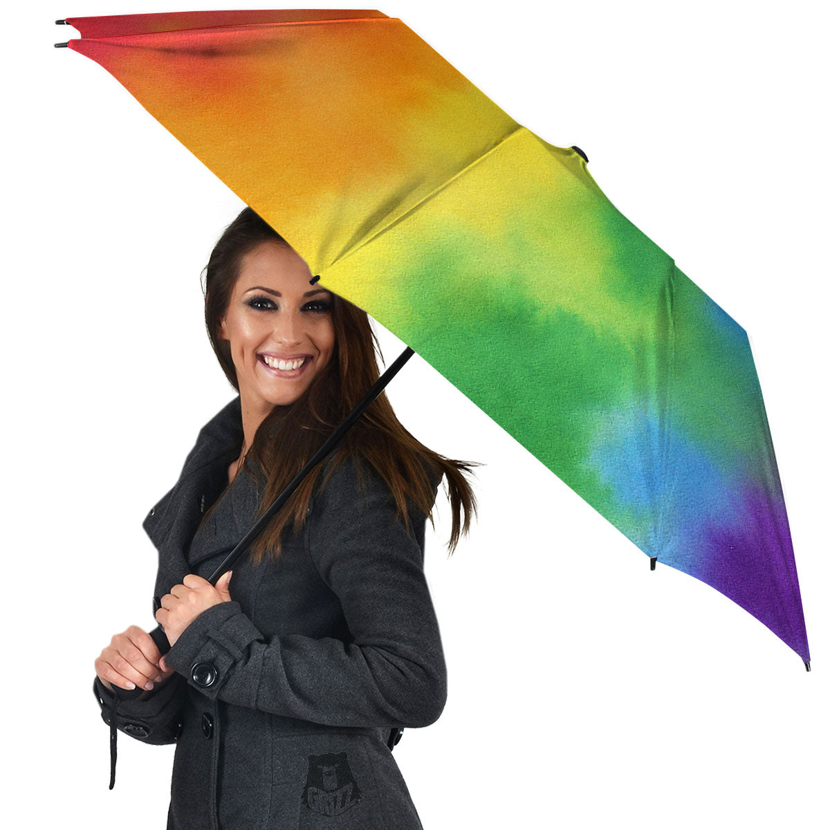 LGBT Pride Watercolor Rainbow Print Umbrella-grizzshop