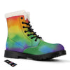 LGBT Pride Watercolor Rainbow Print Winter Boots-grizzshop