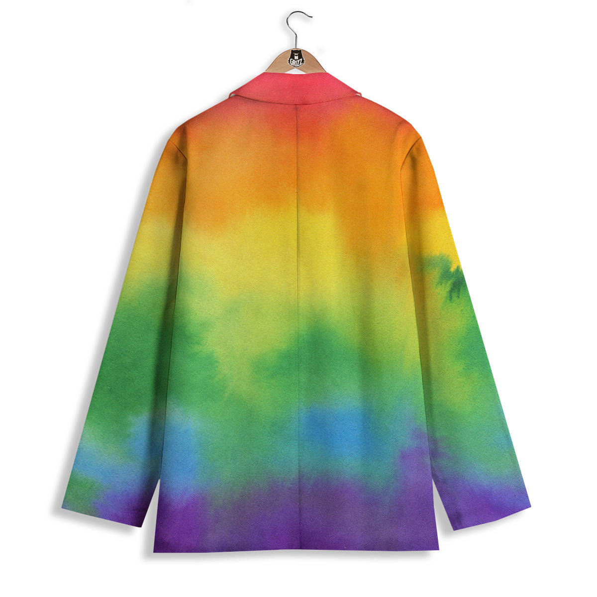 LGBT Pride Watercolor Rainbow Print Women's Blazer-grizzshop