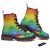 LGBT Pride Watercolor Rainbow Print Work Boots-grizzshop