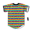 LGBT Stripes Abstract Rainbow Print Baseball Jersey-grizzshop