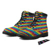 LGBT Stripes Abstract Rainbow Print Boots-grizzshop