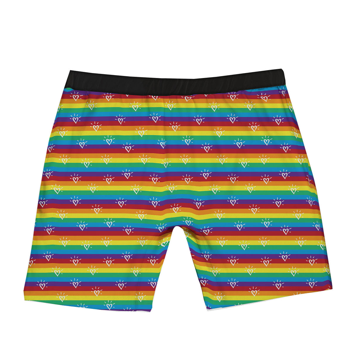 LGBT Stripes Abstract Rainbow Print Boxer Briefs-grizzshop