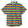 LGBT Stripes Abstract Rainbow Print Button Up Shirt-grizzshop