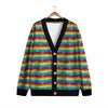 LGBT Stripes Abstract Rainbow Print Cardigan-grizzshop