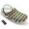 LGBT Stripes Abstract Rainbow Print Clog-grizzshop