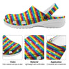 LGBT Stripes Abstract Rainbow Print Clog-grizzshop