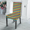LGBT Stripes Abstract Rainbow Print Dining Chair Slipcover-grizzshop