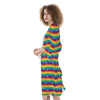 LGBT Stripes Abstract Rainbow Print Kimono-grizzshop