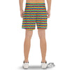 LGBT Stripes Abstract Rainbow Print Men's Gym Shorts-grizzshop