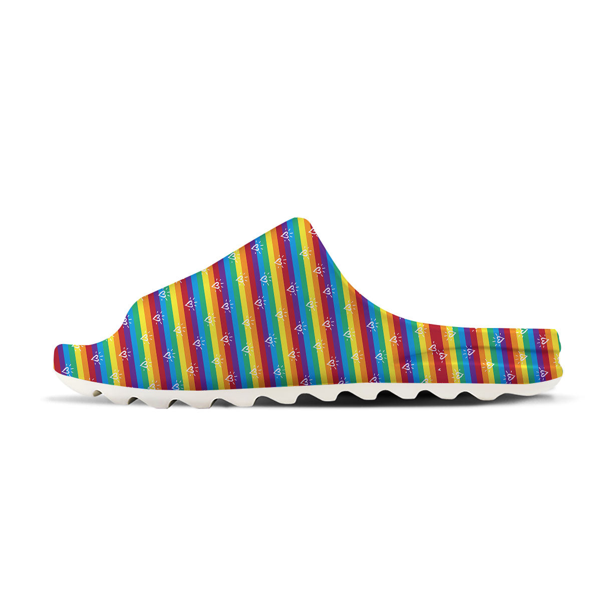 LGBT Stripes Abstract Rainbow Print Sandals-grizzshop