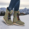 LGBT Stripes Abstract Rainbow Print Snow Boots-grizzshop