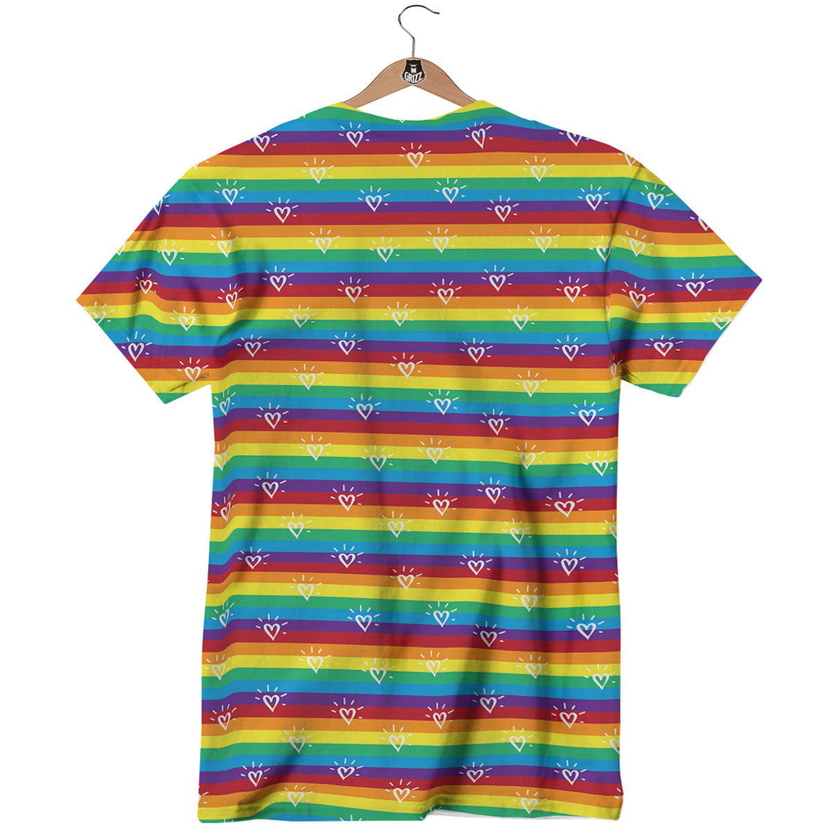 LGBT Stripes Abstract Rainbow Print T-Shirt-grizzshop